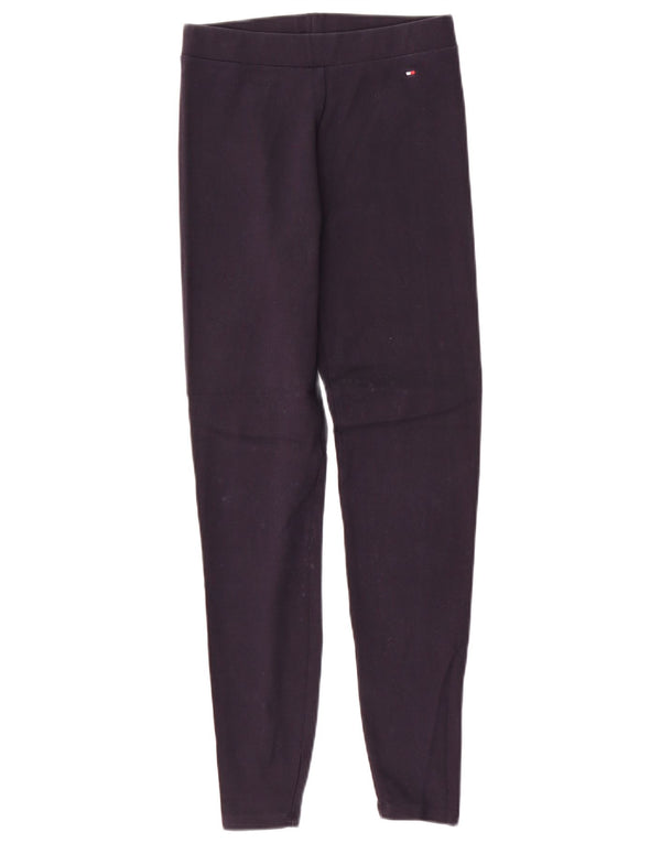 Tommy Hilfiger Leggings gráficos para mujer UK 10 Small Azul marino Algodón