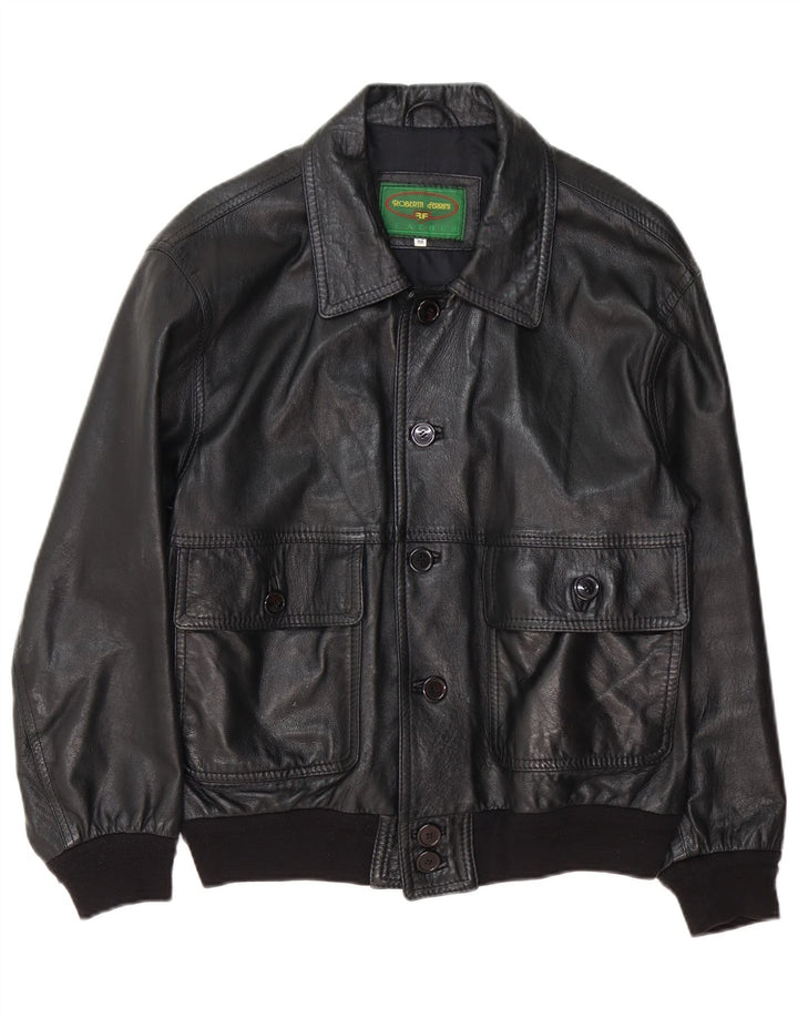 Roberta Ferrini Chaqueta de cuero para hombre IT 50 Grande Negro