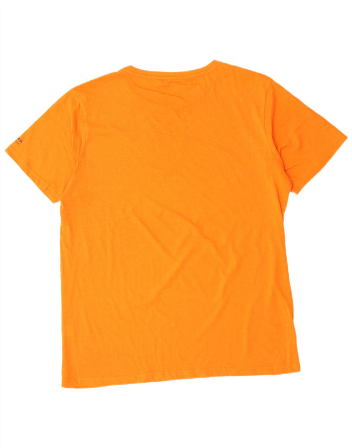 GAS Camiseta gráfica para hombre Top XL Naranja Algodón
