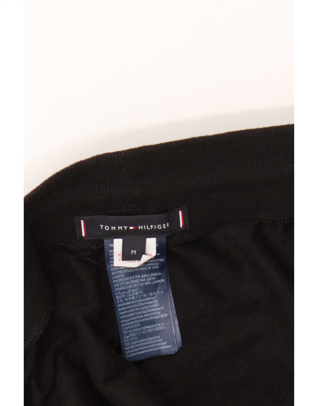 Tommy Hilfiger Pantalones de chándal para hombre Joggers Medium Black Colourblock