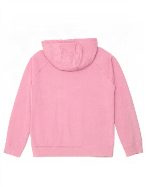 Nike - Sudadera con capucha para mujer, ajuste relajado, con cremallera, talla 40, algodón rosa mediano