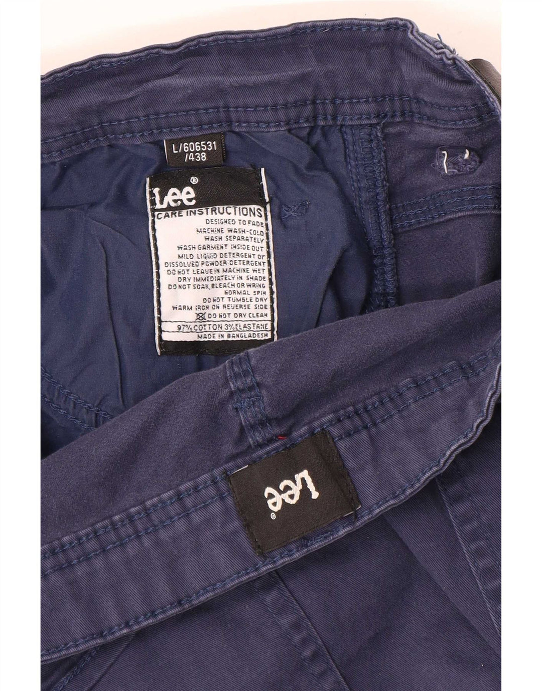 Lee - Pantalones cortos casuales para hombre, talla grande, W36, algodón azul marino