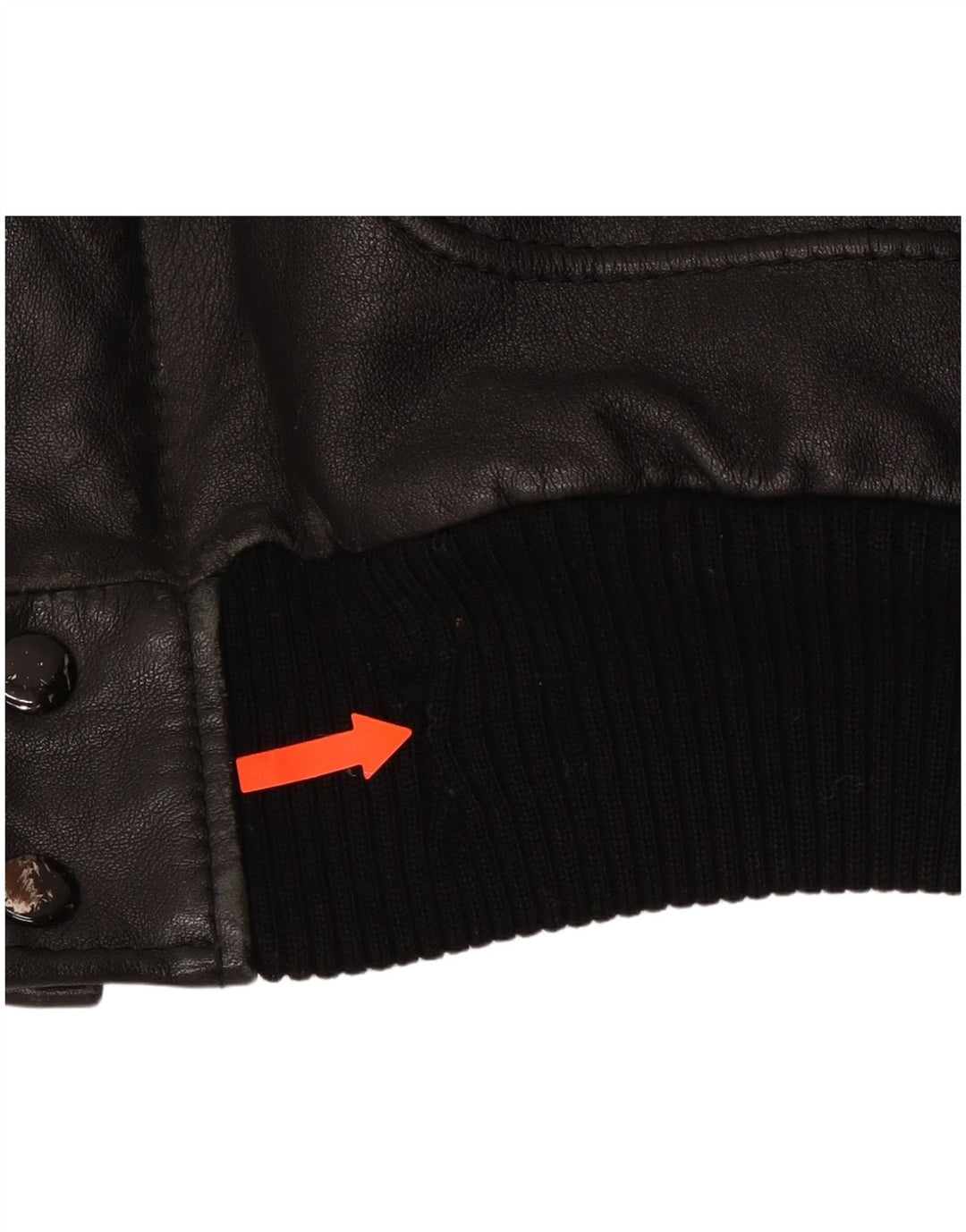 VINTAGE Chaqueta de cuero militar para hombre IT 54 2XL Cuero negro