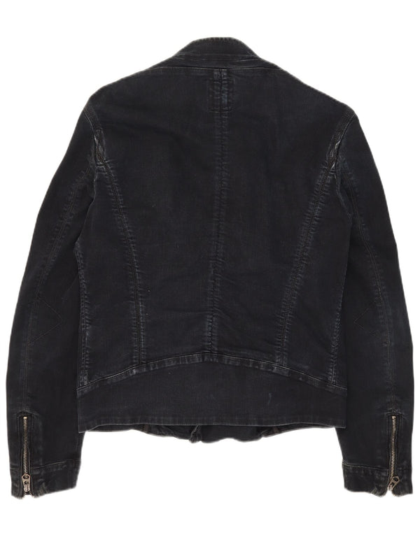 Guess Chaqueta Motera Vaquera para Hombre UK 36 Small Algodón Negro