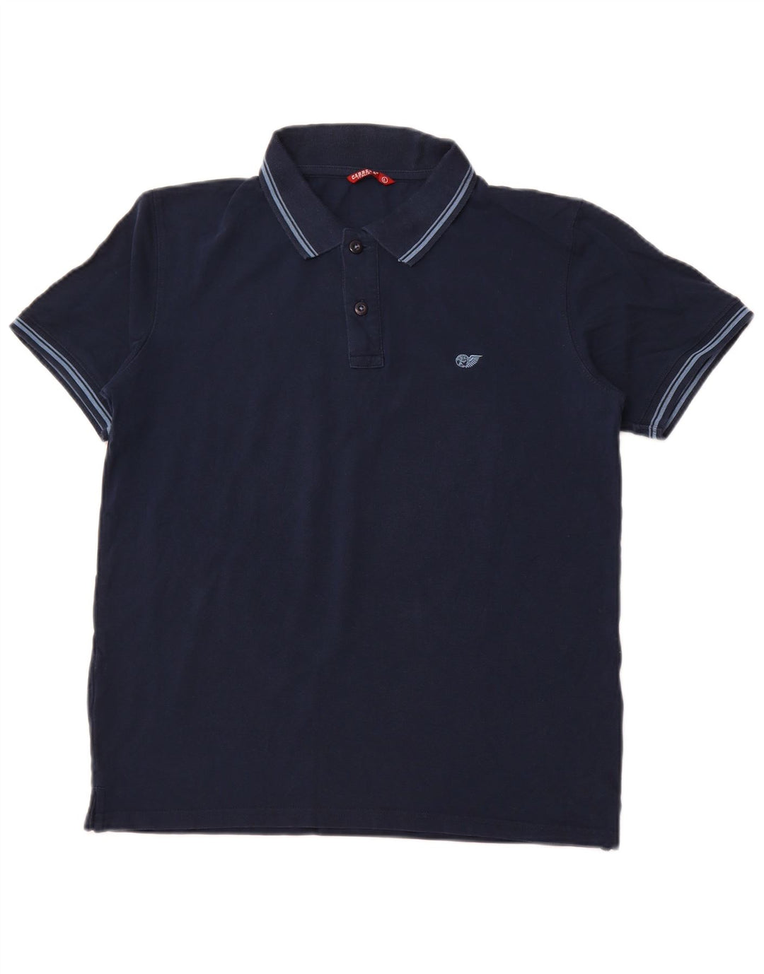 CARRERA Polo para hombre grande azul marino algodón