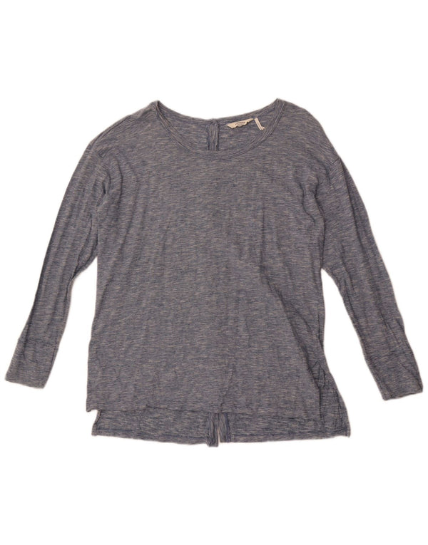 Blusa camisera para mujer Fat Face UK 46 Grande Algodón moteado azul