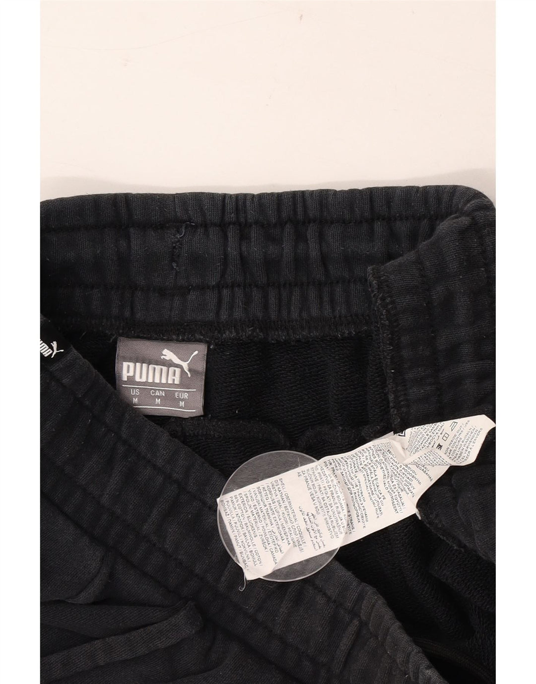 Pantalones cortos deportivos Puma para hombre de algodón negro mediano