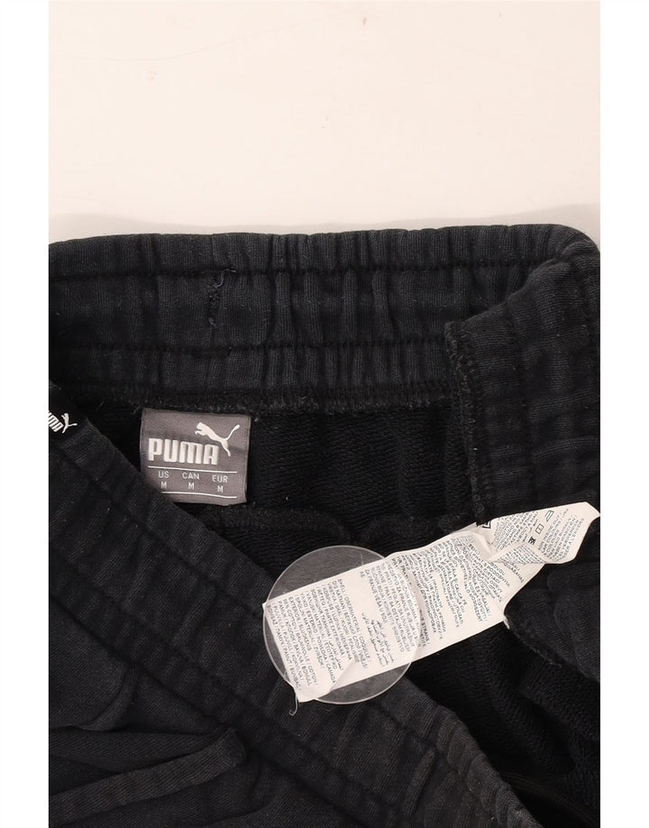 Pantalones cortos deportivos Puma para hombre de algodón negro mediano