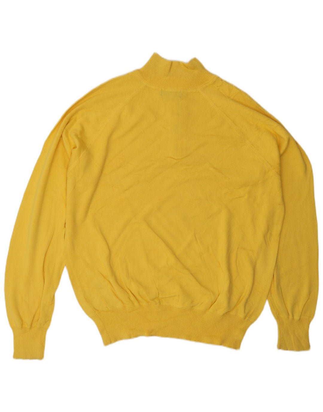 Sergio Tacchini - Jersey para hombre con cuello y cremallera, talla grande, algodón amarillo