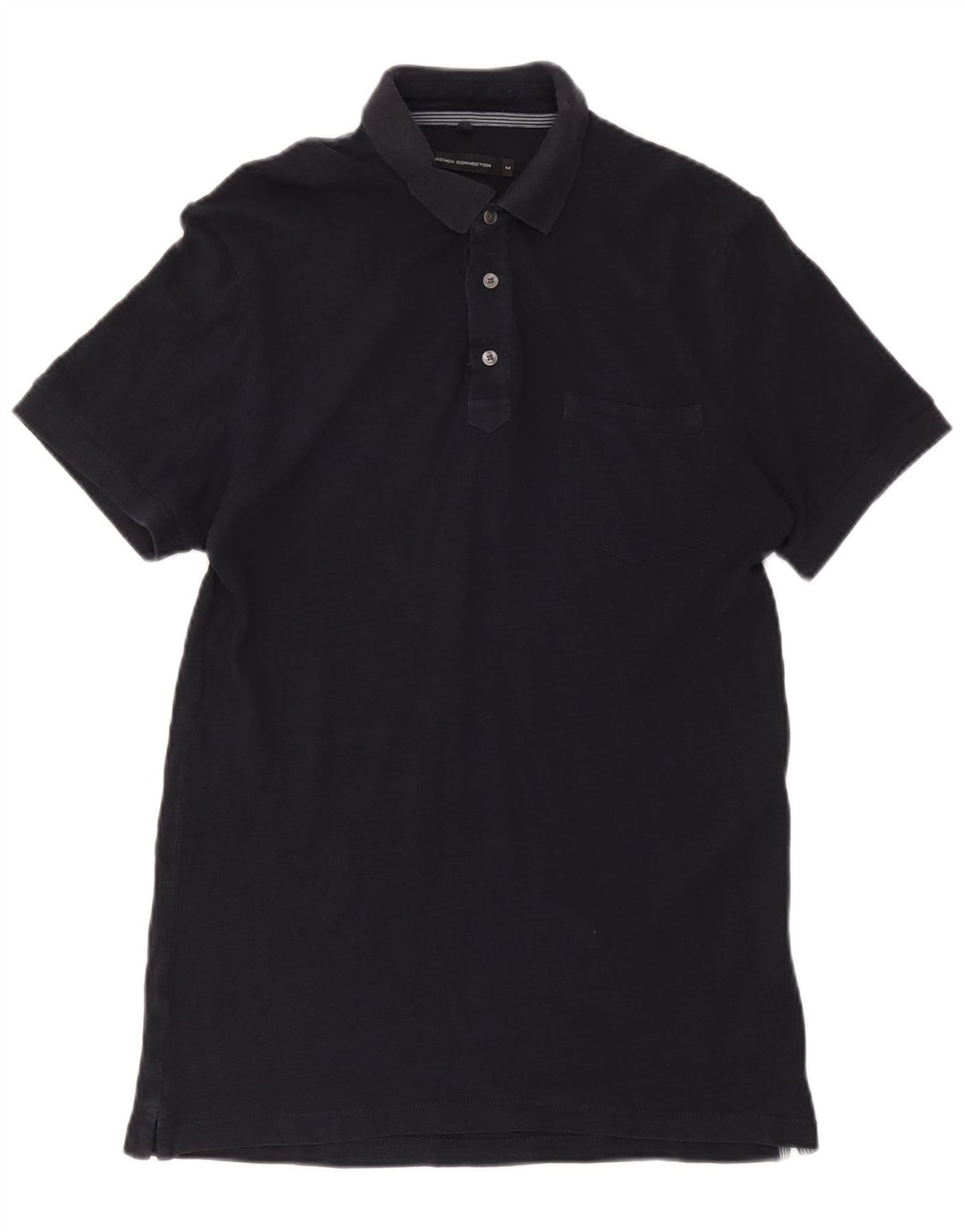 French Connection Polo regular para hombre de algodón azul marino mediano
