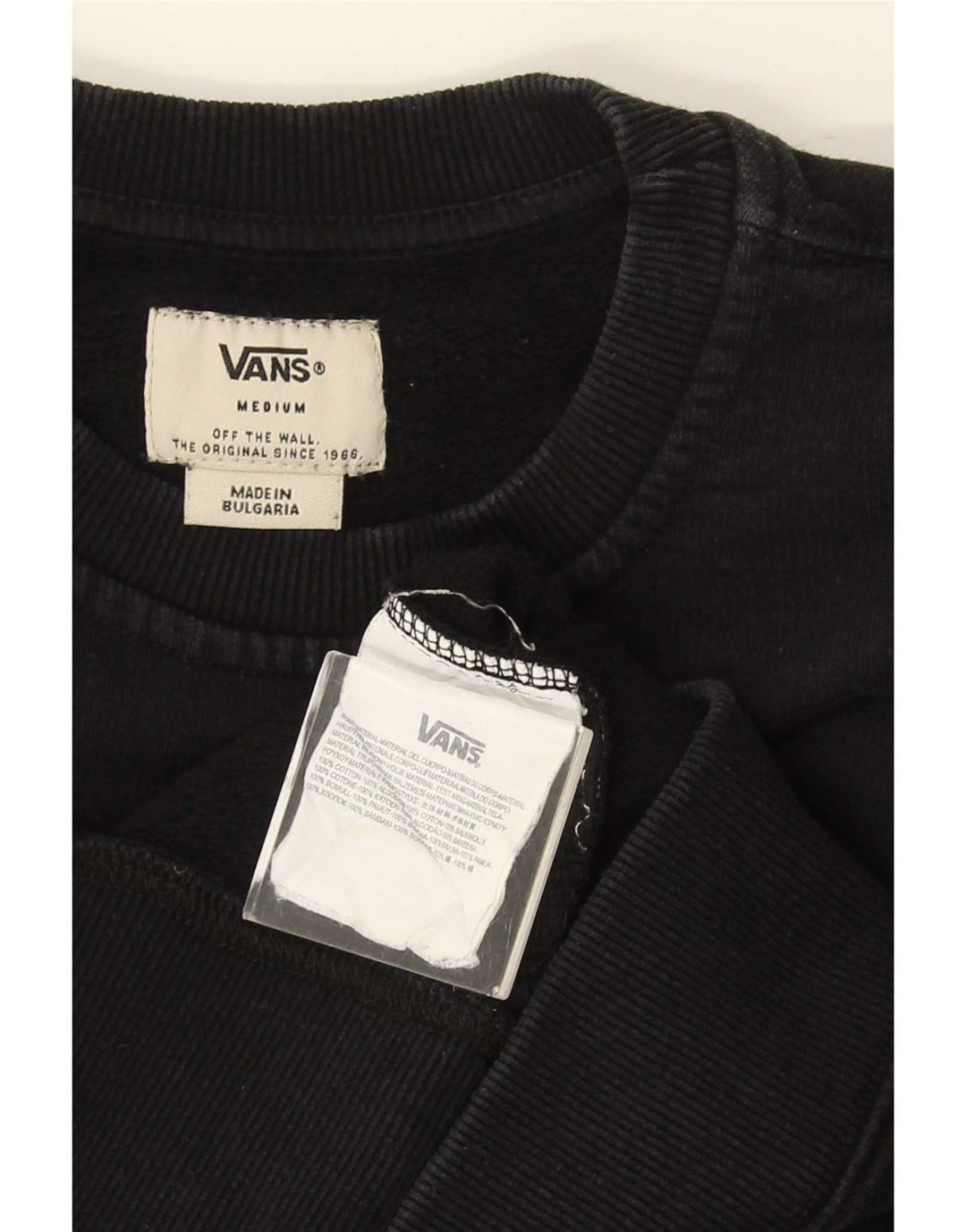 Vans Hombre Sudadera Jumper Medium Negro Algodón