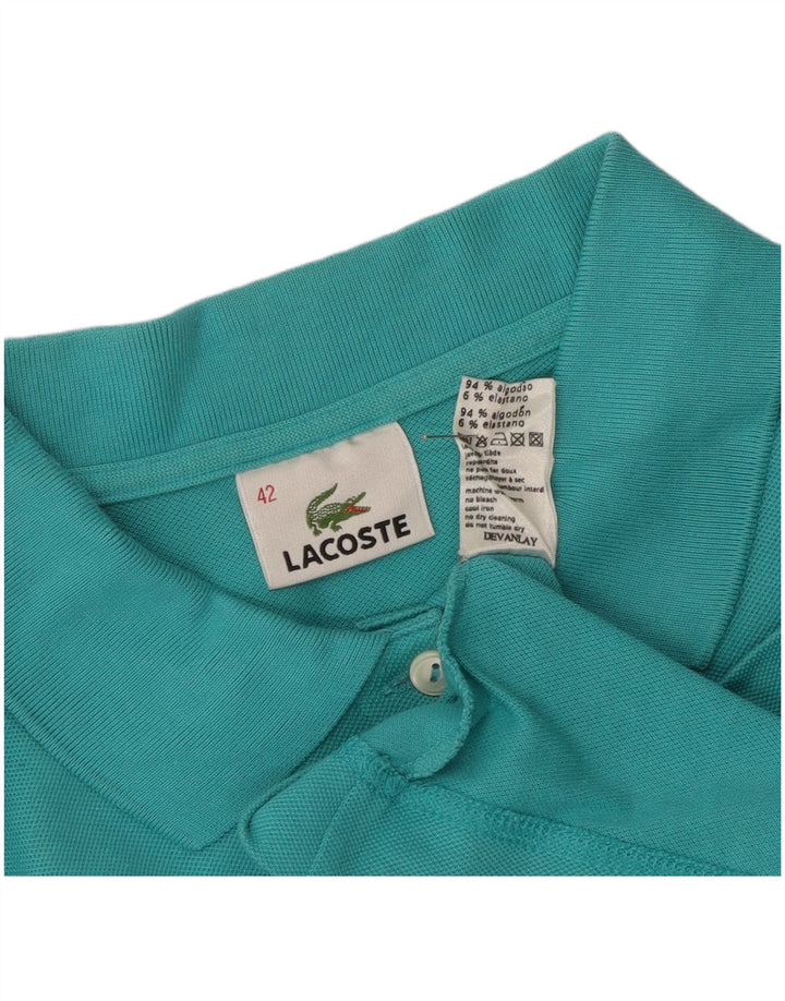 Polo Lacoste para mujer talla 42 algodón azul grande