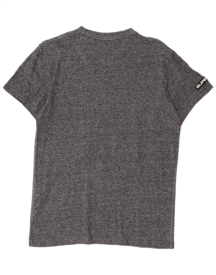 Superdry Camiseta estampada de algodón moteado en gris medio para hombre