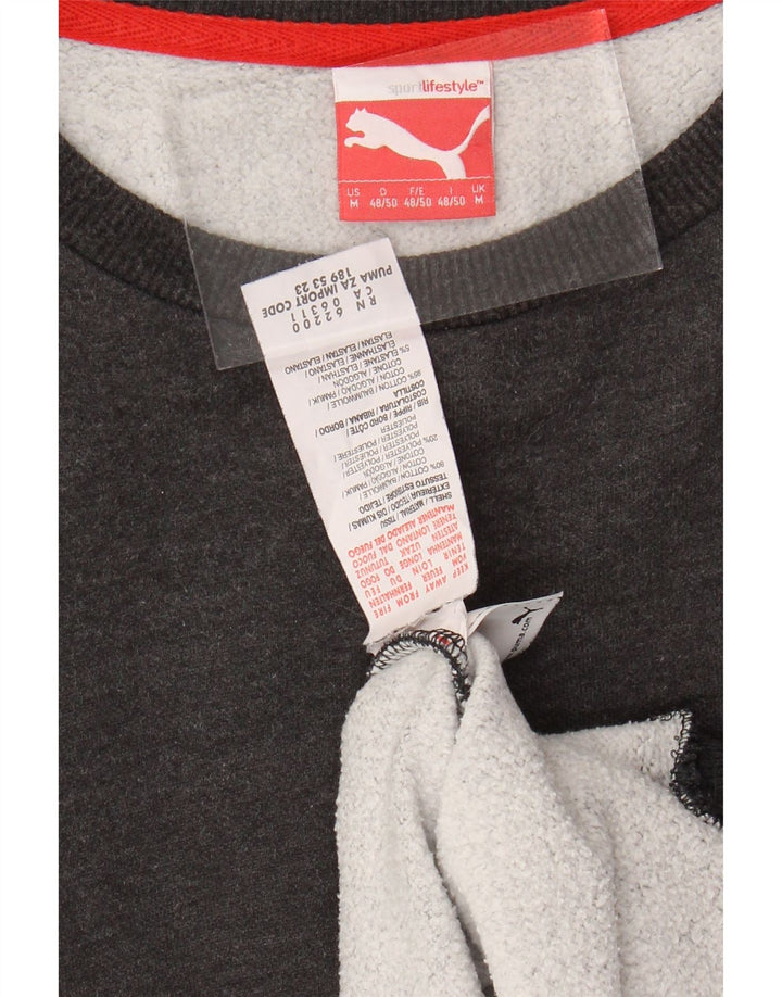 PUMA Sudadera Jumper de algodón gris medio para hombre