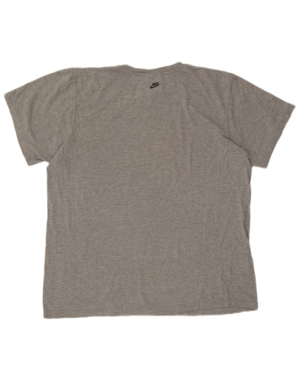 Nike Camiseta gráfica para hombre Top XL Algodón moteado gris