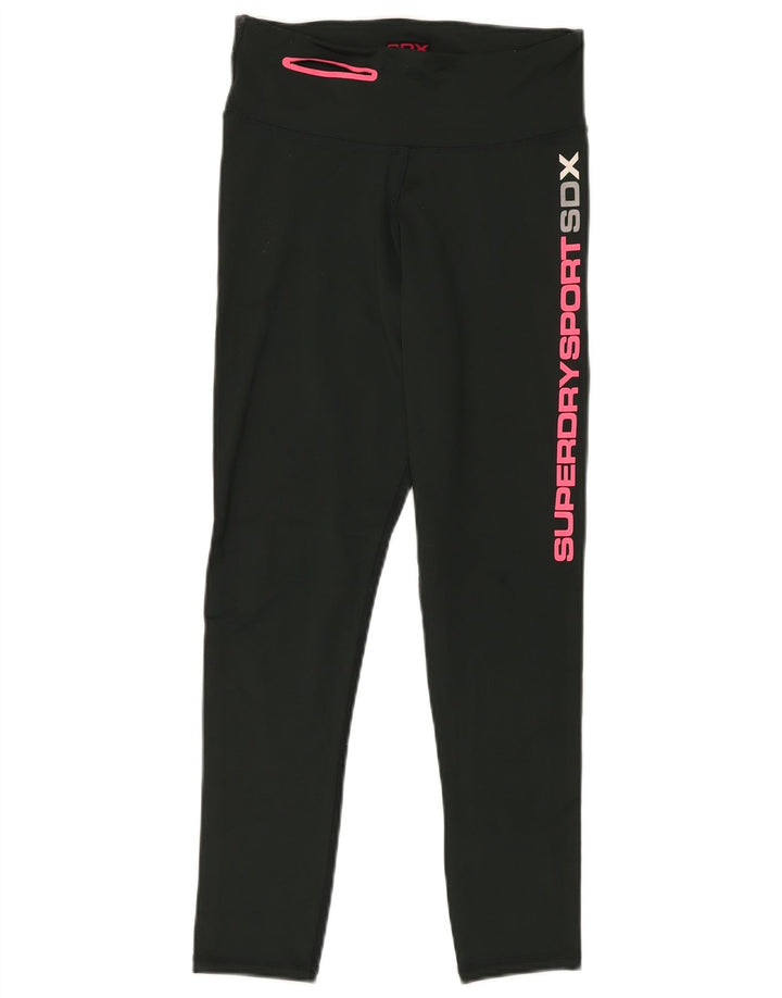 SUPERDRY Leggings gráficos para mujer UK 10 Small Green Polyamide