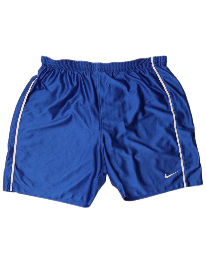 Nike - Pantalones cortos deportivos para hombre, poliéster azul grande