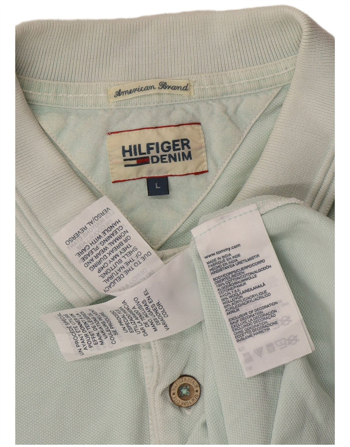 TOMMY HILFIGER Polo gráfico para hombre Algodón azul grande