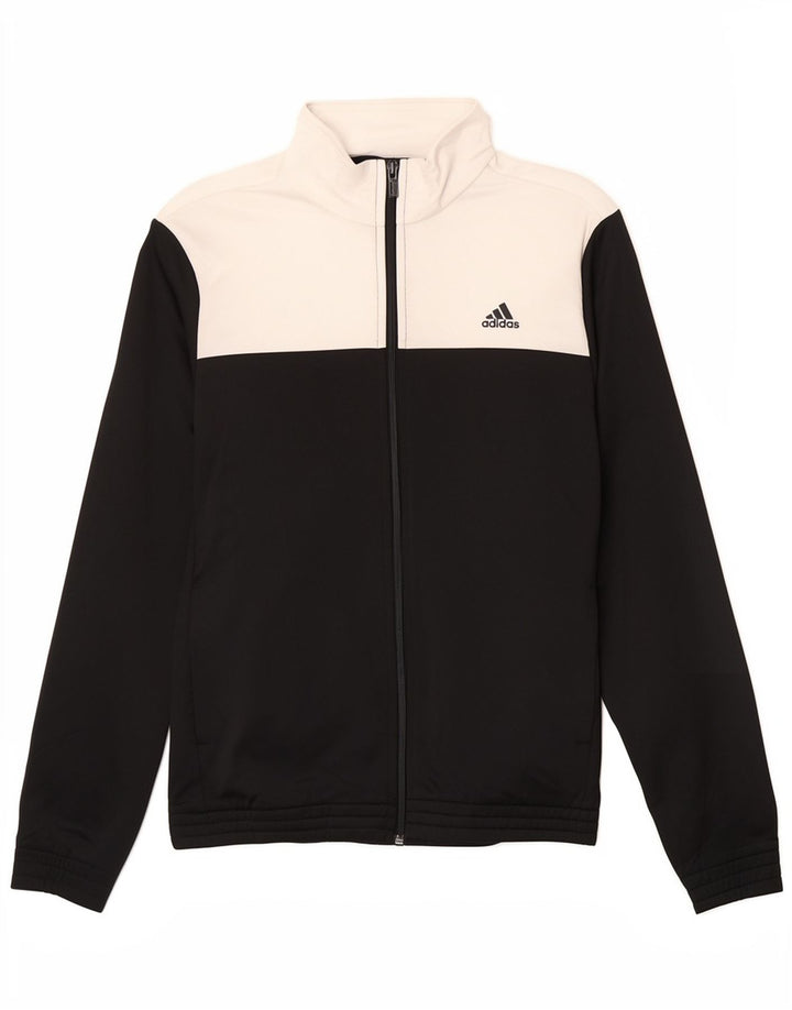Adidas - Chaqueta de chándal cortavientos para niños, 14-15 años, color negro