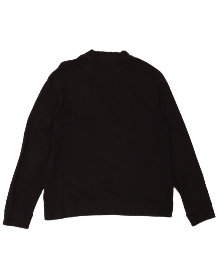 COS Sudadera para hombre Jumper Grande Algodón negro