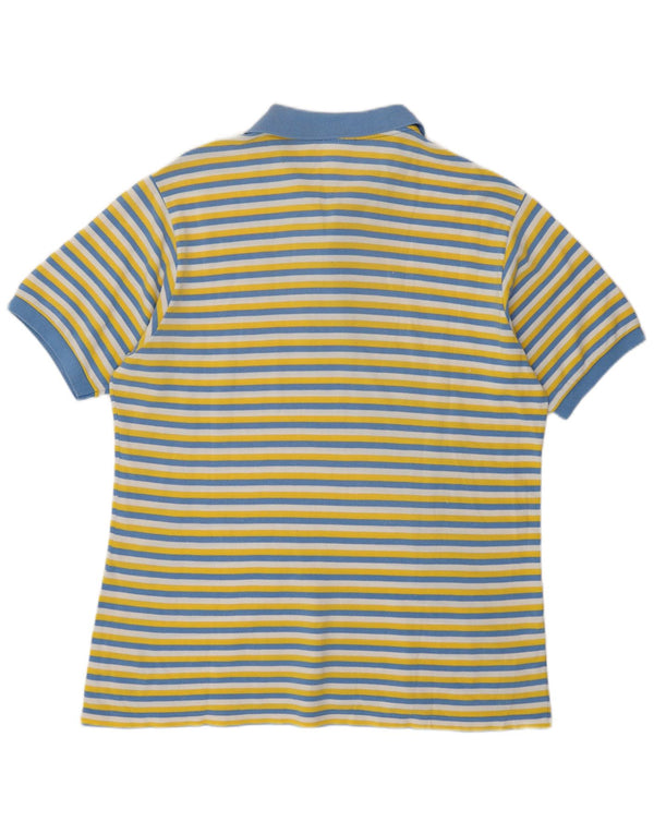 Lacoste Mens Polo Shirt Size 6 XL Multicoloured Striped Cotton