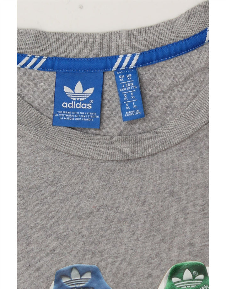 ADIDAS Camiseta Gráfica Hombre Top XL Gris