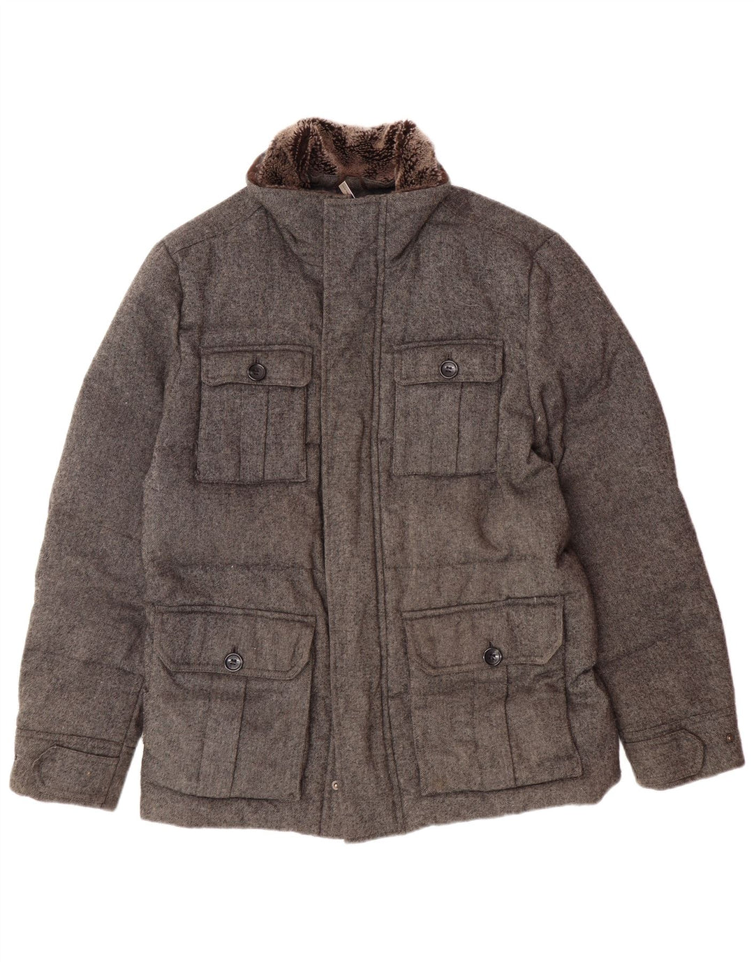 Michael Kors Chaqueta acolchada para hombre UK 40 Poliéster gris grande