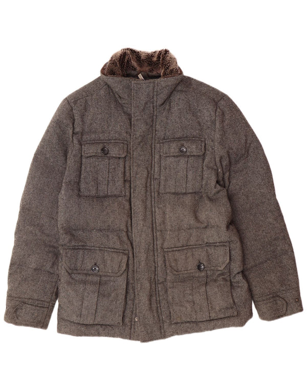 Michael Kors Chaqueta acolchada para hombre UK 40 Poliéster gris grande