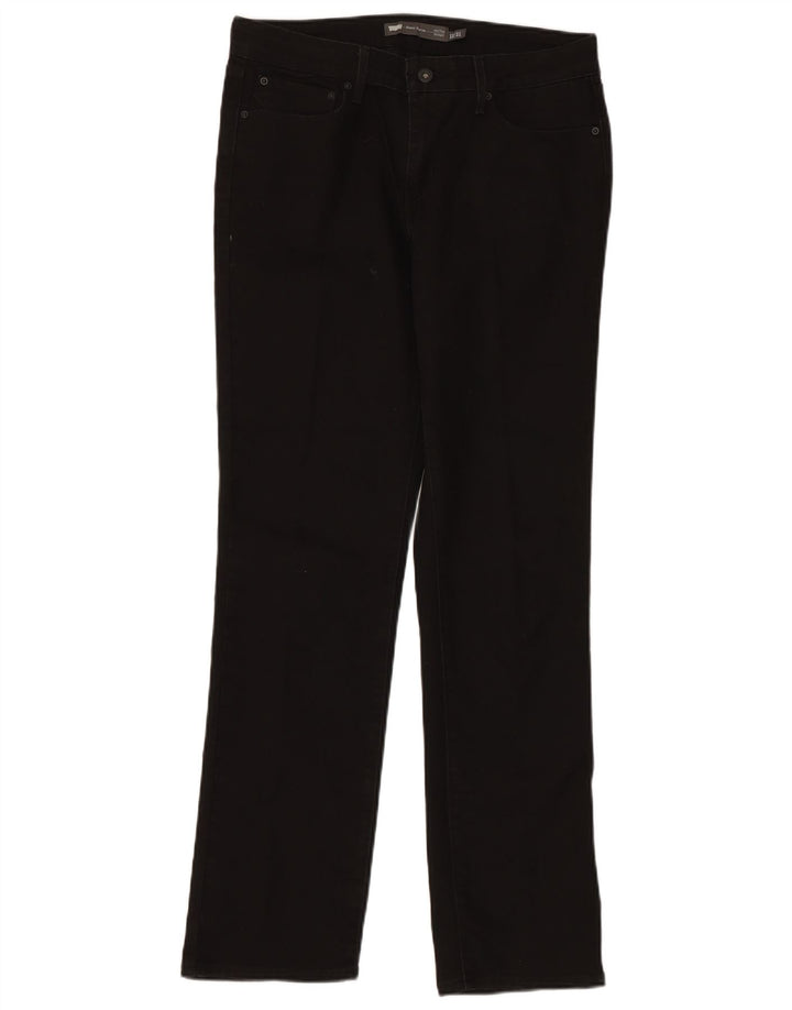 LEVI'S Jeans rectos Demi Curve de talle medio para mujer US 12 Large W32 L31 Negro