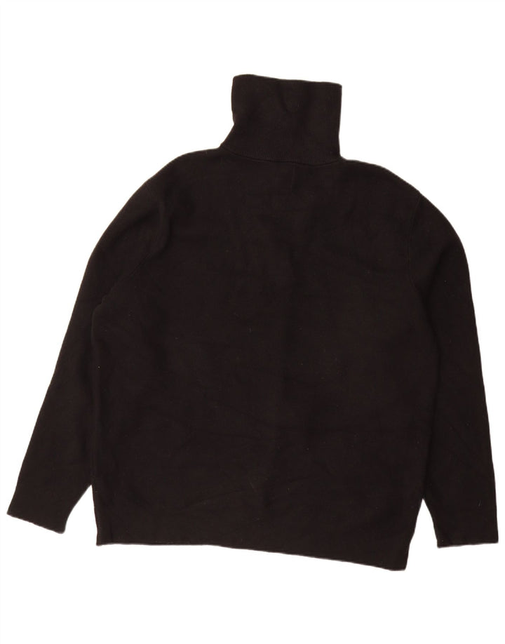 Zara Hombre Jersey Con Cremallera Y Cuello XL Viscosa Negro