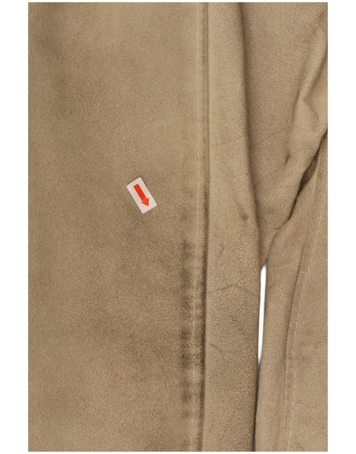 Chaqueta de ante vintage para hombre IT 48 cuero beige medio