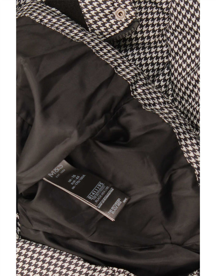 Marks & Spencer Chaqueta acolchada para mujer Reino Unido 46 Grande Pata de gallo negra