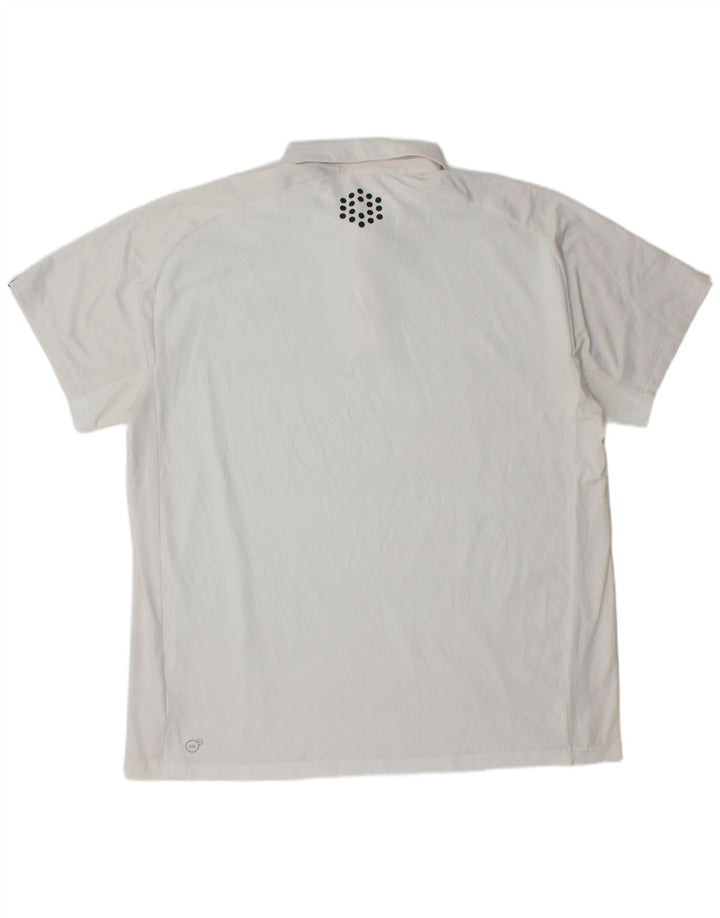 PUMA Polo para hombre 2XL Poliéster a rayas blancas