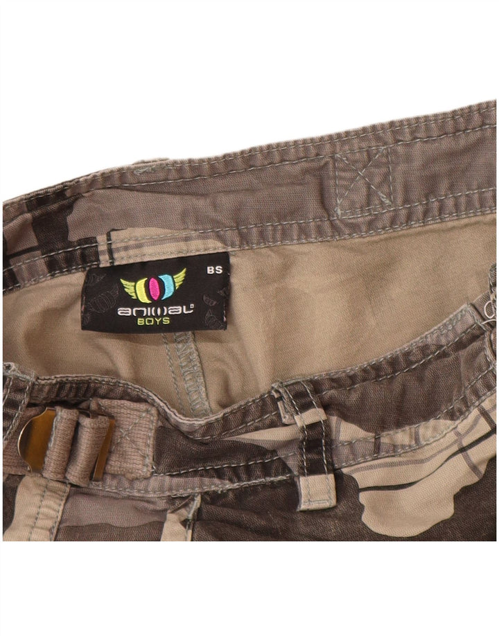 ANIMAL Shorts cargo para niños 7-8 años W24 Algodón de camuflaje gris