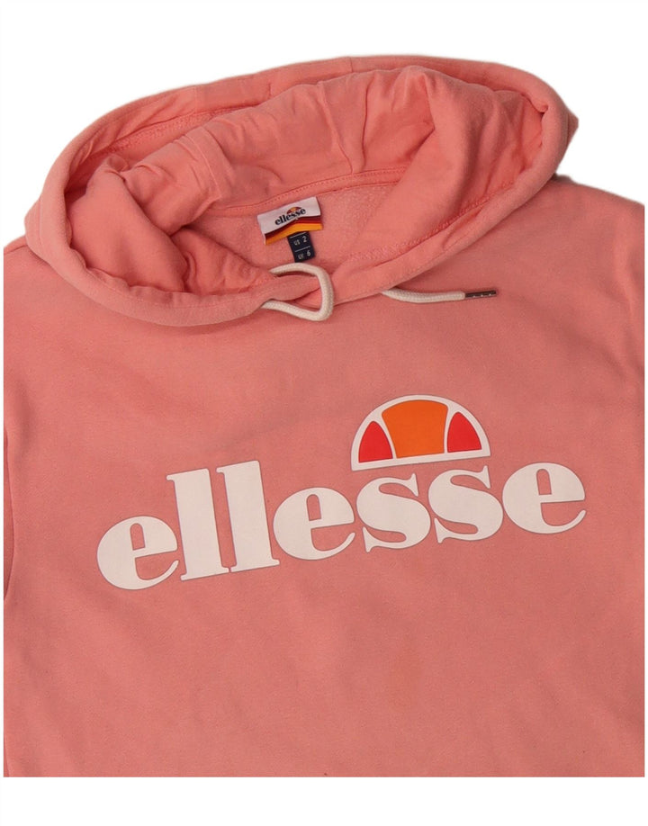 ELLESSE Jersey con capucha gráfico para mujer UK 6 XS Rosa