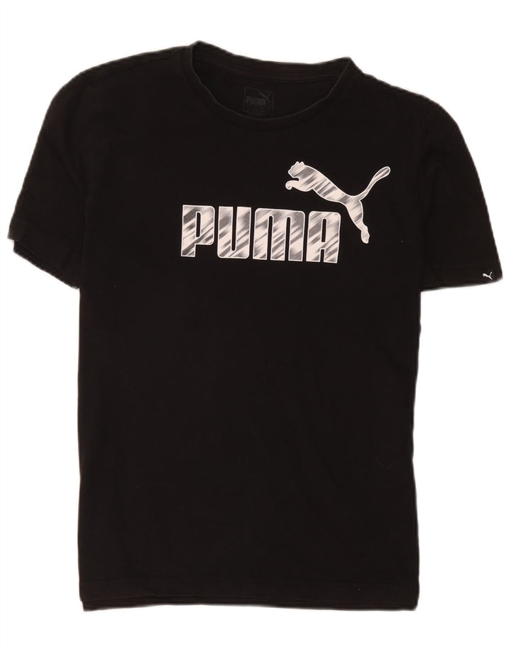 Puma - Camiseta gráfica para hombre, talla pequeña, color negro