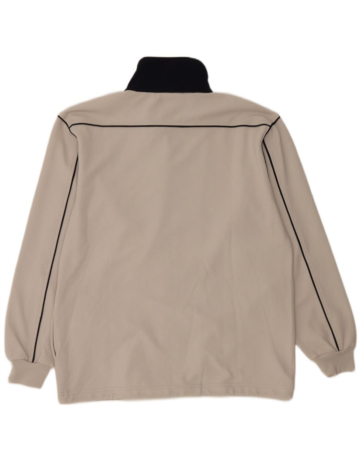 Kappa Hombre Chándal Top Chaqueta Grande Gris Colorblock Poliéster