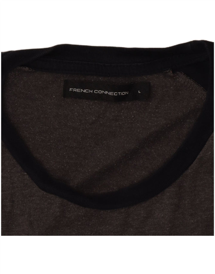 French Connection Camiseta de ajuste regular para hombre, talla grande, gris
