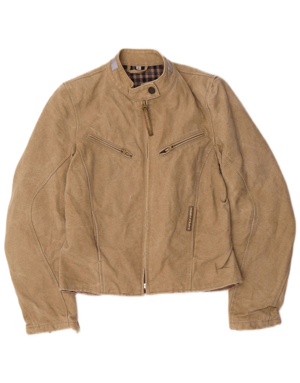 Tucano Urbano Chaqueta Racer para Mujer UK 10 Small Beige Cotton