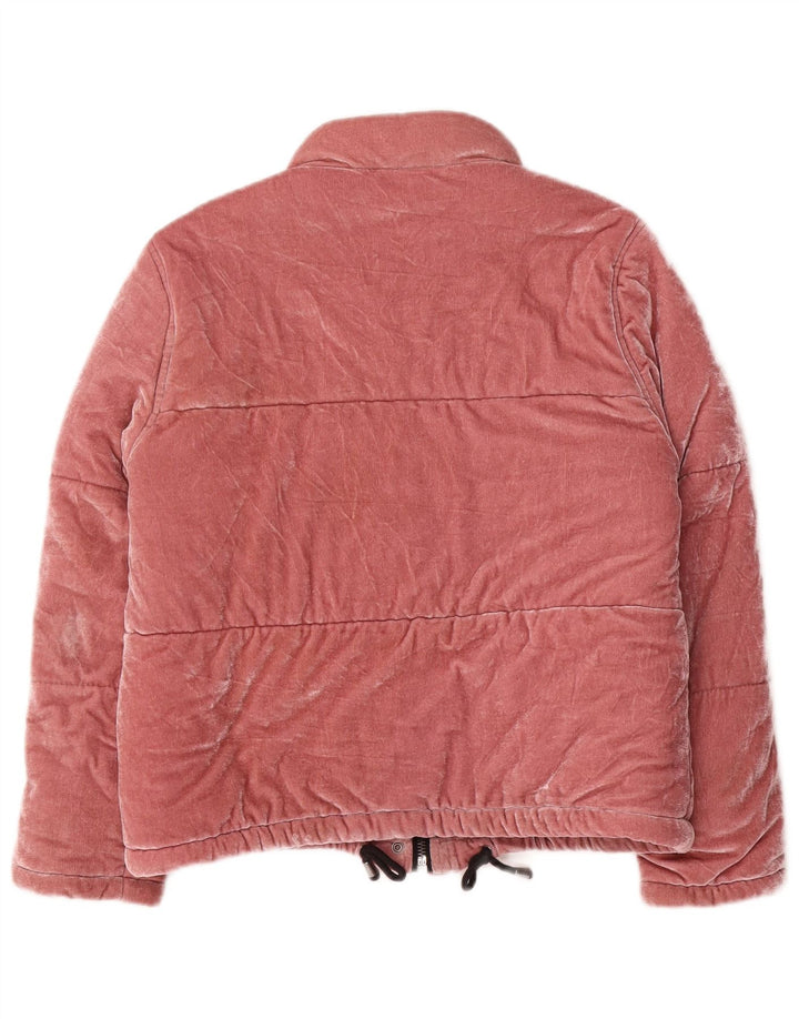 Topshop Chaqueta acolchada de terciopelo para mujer UK 40 Poliéster rosa medio