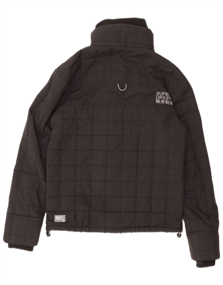Superdry Chaqueta cortavientos con estampado Windcheater para mujer, talla 40, color negro