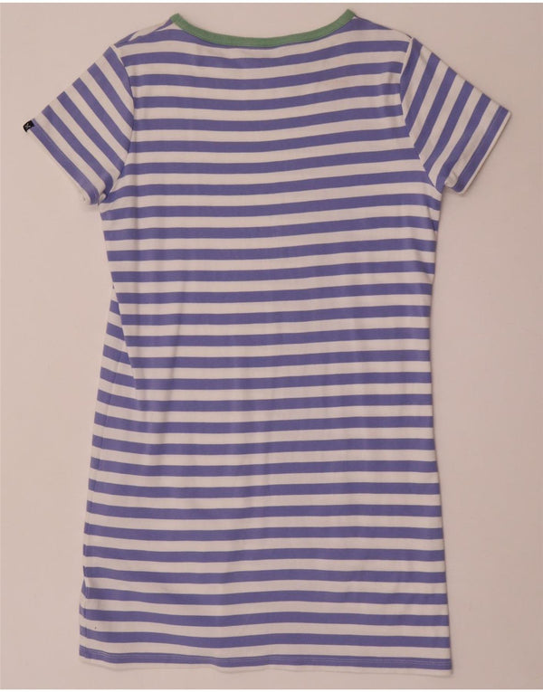 Crew Clothing Vestido tipo camiseta para mujer UK 40 Algodón a rayas azul medio