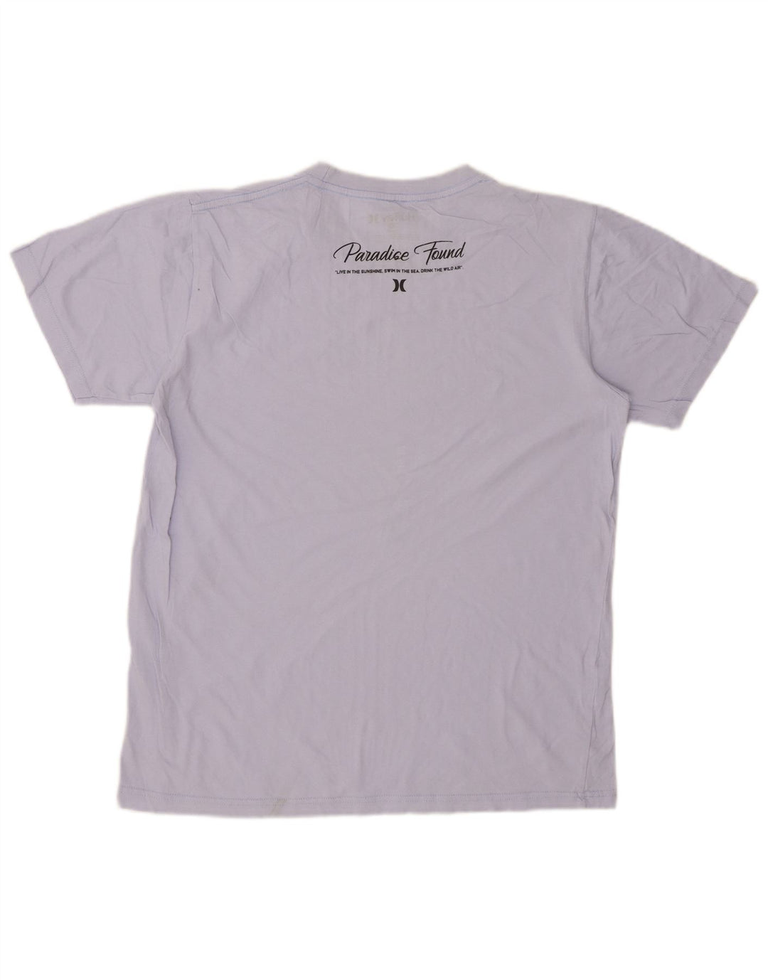 HURLEY Camiseta gráfica para hombre Top de algodón azul medio