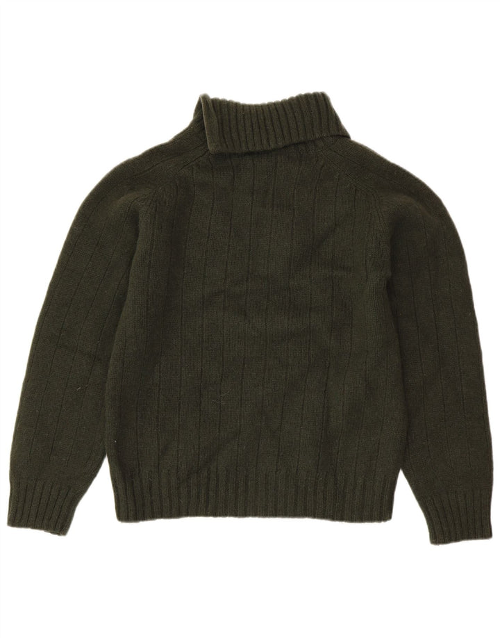 DIESEL Jersey con cuello y cremallera para mujer UK 40 XL Lana caqui