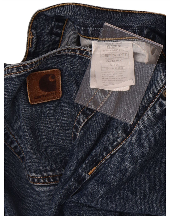 Vaqueros Carhartt Hombre Rectos W34 L34 Algodón Azul