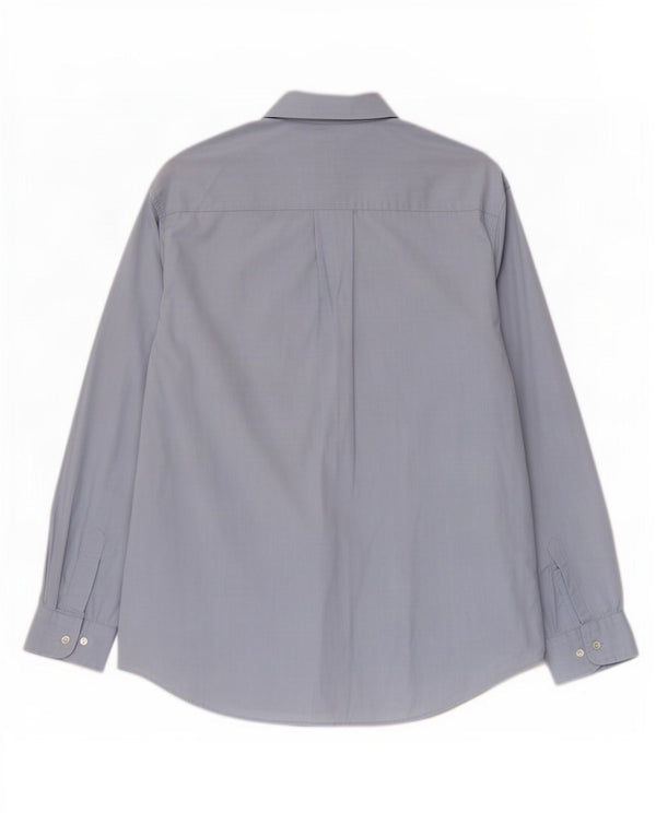 Calvin Klein Camisa de corte regular para hombre Talla 16 Algodón azul grande