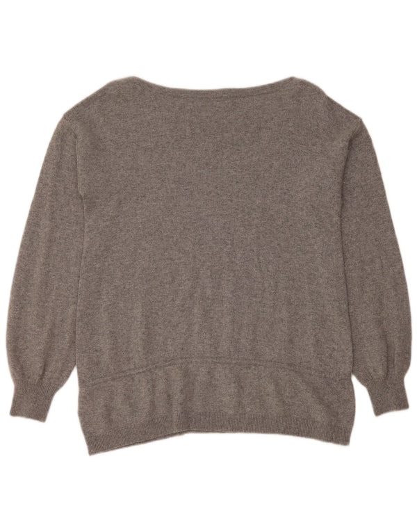 Jersey REISS para mujer con cuello barco UK 44 Viscosa gris medio