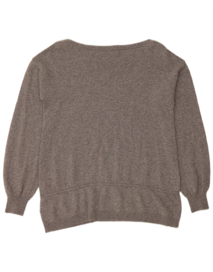 Jersey REISS para mujer con cuello barco UK 44 Viscosa gris medio
