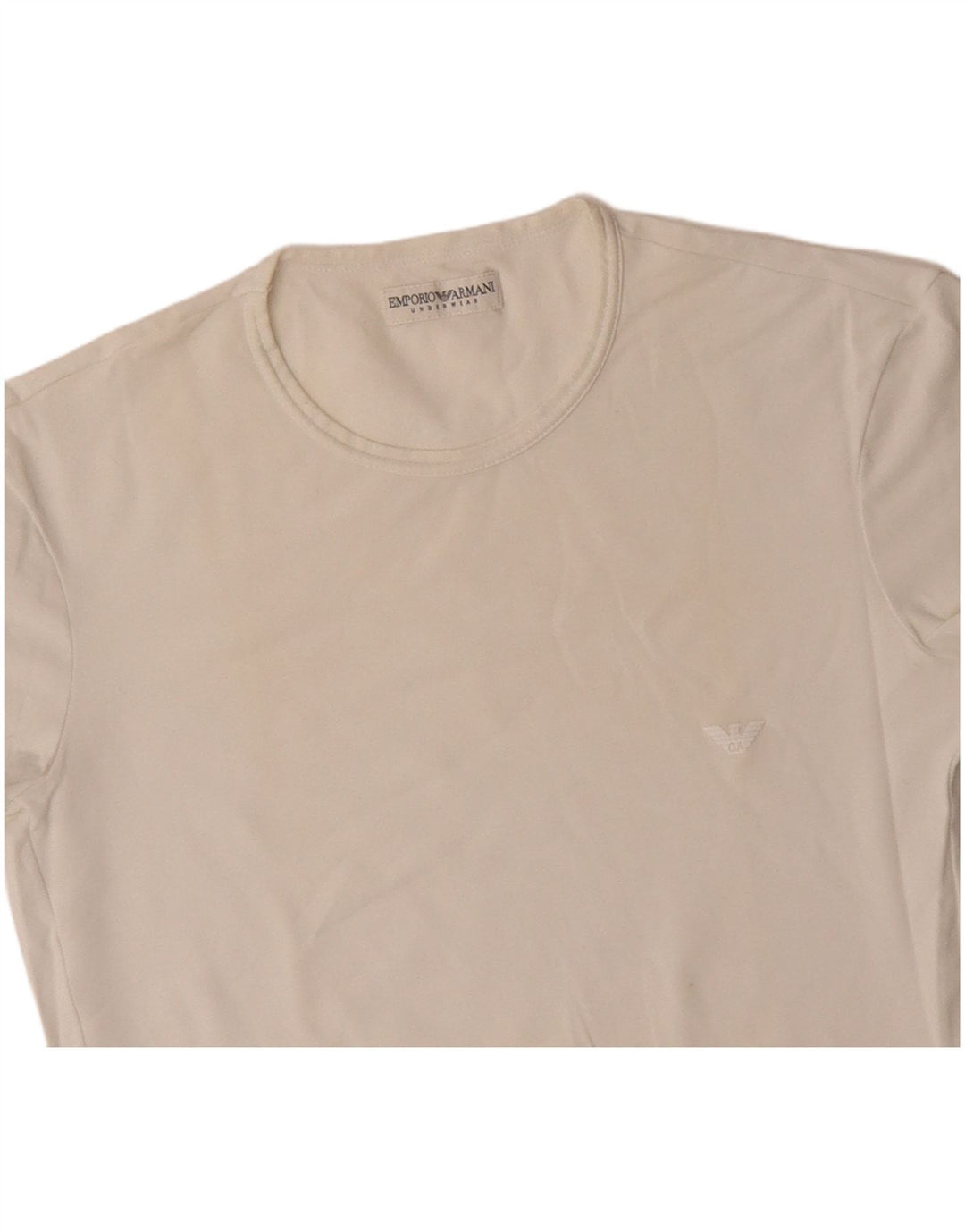 EMPORIO ARMANI Camiseta para mujer Top UK 10 Small White