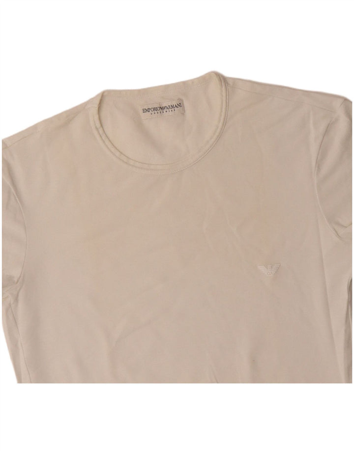EMPORIO ARMANI Camiseta para mujer Top UK 10 Small White